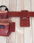 HILASON Leather Tool Bag Construction Handyman Farmers Organizer Storage Bags For Men Electrician Tools Home & Wood Work