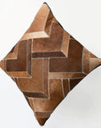 Hilason Cowhide Leather Hair-On Patchwork Cushion Pillow Cover