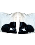 Genuine Cowhide Hair-On Leather Cushion Pillow Cover With Faux Leather Back Rustic