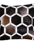 Hilason Cowhide Leather Hair-On Patchwork Cushion Pillow Cover