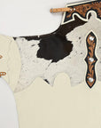 Hilason Western Bull Riding Chinks Chaps Adult Pro Rodeo Bronc Leather White