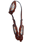 Hilason Western Horse One Ear Headstall Bridle American Leather Brown