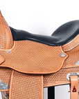 HILASON Western Horse Saddle American Leather Flex Tree Trail & Pleasure Tan