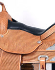 HILASON Western Horse Saddle American Leather Flex Tree Trail & Pleasure Tan