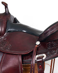 HILASON Western Horse Saddle American Leather Treeless Trail Pleasure | Barrel for Horses