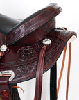 HILASON Western Horse Saddle American Leather Treeless Trail Pleasure | Barrel for Horses