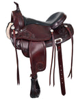 HILASON Western Horse Saddle American Leather Treeless Trail Pleasure | Barrel for Horses