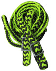 1" X 8Ft Hilason Braided Poly Barrel Reins Horse Racing Flat Grip Knots