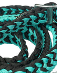 1" X 8Ft Hilason Braided Poly Barrel Reins Horse Racing Flat Grip Knots