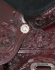 Western Hilason Draft Horse Trail Pleasure American Leather Saddle
