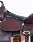 Leather Western Saddle With Flex Tree For Trail Riding