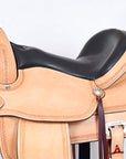 HILASON Western Horse Saddle American Leather Flex Tree Trail & Pleasure Tan | for Horses