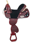 Hilason Western Horse Treeless Trail Barrel American Leather Saddle
