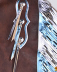 Hilason Bull Riding Pro Rodeo Chaps Brown Smooth Leather Bronc Show Adult