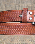 HILASON Western Genuine Leather Belt for Men Women Cowboy Cowgirl Handmade Unisex Full Grain Heavy Duty Tooled Belt for Jeans