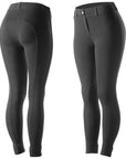 Womens Pull On Breeches With Premium Leather Knee Patches For Lasting Durability