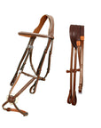 ExionPro Designer Fancy Stitched Figure 8 English Bridle With Rubber Reins
