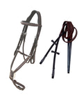 ExionPro Designer Fancy Stitched Figure 8 English Bridle With Rubber Reins