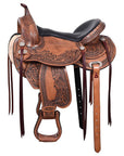 HILASON Western Horse Saddle American Leather Flex Tree Trail & Pleasure Antique Brown | for Horses