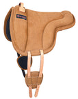 Hilason Horse Bareback Saddle Pad Anti Slip Base Suede Leather Brown