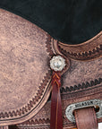 Hilason Western Horse Treeless Trail Pleasure American Leather Saddle