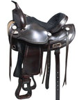 HILASON Western Horse Saddle American Leather Treeless Trail Pleasure | Barrel for Horses
