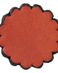 Set Of 06 Hilason Plain Scalloped Leather Rosette Concho Saddle Tack 1-3/4"