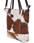 American Darling Western Tote Bag – Hair-On Cowhide with Genuine Leather Trim, Spacious Shoulder Bag for Everyday Use and Travel