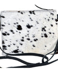 American Darling Western Small Crossbody Bag – Genuine Hair-On Cowhide Leather with Fringes, Adjustable Strap, Handcrafted in Texas