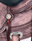 HILASON Western Horse Saddle American Leather Flex Tree Trail & Pleasure Antique Brown