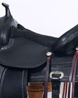 HILASON Western Horse Saddle American Leather Flex Tree Trail & Pleasure Black