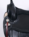 HILASON Western Horse Saddle American Leather Flex Tree Trail & Pleasure Black
