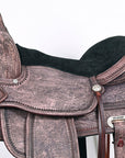 HILASON Western Horse Saddle American Leather Flex Tree Trail & Pleasure Antique Brown