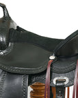 HILASON Western Horse Saddle American Leather Flex Tree Trail & Pleasure Black