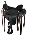 HILASON Western Horse Saddle American Leather Flex Tree Trail & Pleasure Black