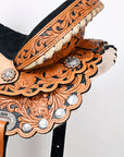 17 In HILASON Western Horse Saddle American Leather Flex Tree Trail & Pleasure Rough Out
