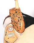 Flex Tree Western Horse Saddle American Leather Trail Barrel By Hilason