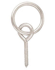 HILASON 2" X 7 Mm Screw Eye N Ring Point Bites Wood Easily Steel Wire