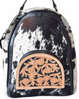 American Darling Hand Tooled Hair On Genuine Leather Women Bag Western Handbag Purse