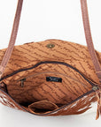 American Darling ADBGS178BRW Envelope Hair On Genuine Leather Women Bag Western Handbag Purse