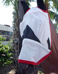 Horse Size Hilason Western Fly Mask Uv Protection Insects White Black