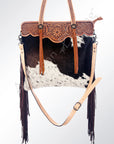 American Darling Cross Body Hand Tooled Hair On Genuine Leather Women Bag Western Handbag Purse