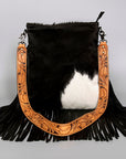 American Darling Messenger Hand Tooled Hair On Genuine Leather Western Women Bag Handbag Purse | Cute