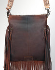 American Darling Messenger Hand Tooled Hair On Genuine Leather Western Women Bag Handbag Purse | Cute