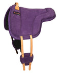 Hilason Horse Bareback Saddle Pad Anti Slip Base Suede Leather Brown