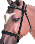 Hilason Flat Braided Paracord Horse Headstall Bridle W/ Crystals