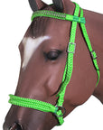 Hilason Flat Braided Paracord Horse Headstall Bridle W/ Crystals