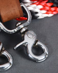 5/8 in x 8 ft HILASON Poly Roper Reins Scissor Snap Black & Red & White