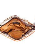 American Darling ADBGS200BRW Hand Tooled Hair On Genuine Leather Women Bag Western Handbag Purse
