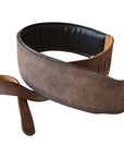 Leather Guitar Bass Strap 3.25 In Padded By Great American – Hilason